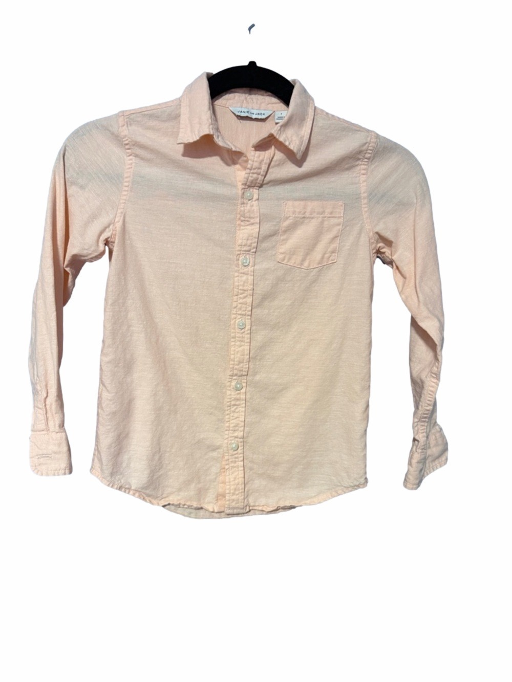 Janie and Jack Light Linen-Cotton Blend Shirt Sz 7